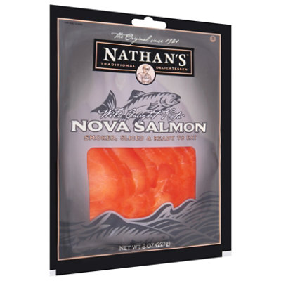 Nathans Nova Salmon Smoked Sliced - 8 OZ - Image 1