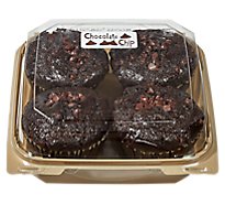 Chocolate Chocolate Chip Muffins 4 Count - EA