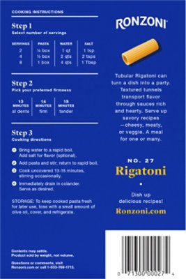 Ronzoni Pasta Rigatoni - 16 Oz - Image 6