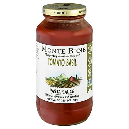 Monte Bene Pasta Sauce Tomato Basil - 24 Oz - Image 3