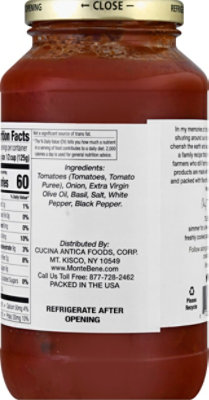 Monte Bene Pasta Sauce Tomato Basil - 24 Oz - Image 6
