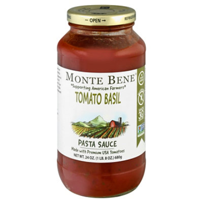 Monte Bene Pasta Sauce Tomato Basil - 24 Oz - Image 1