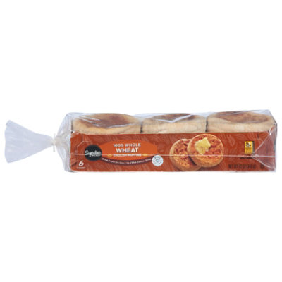 Signature SELECT 100% Whole Wheat English - 12 Oz - Image 1