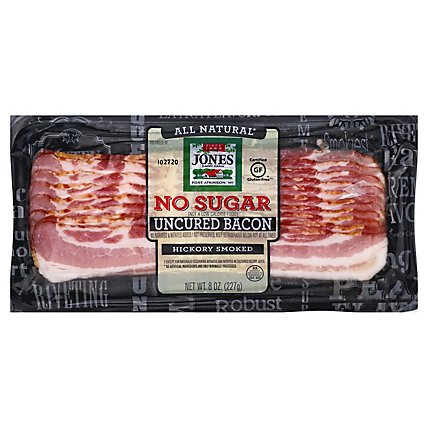 Jones No Sugar Hickory Bacon Regular Slice - 8 OZ - Image 3