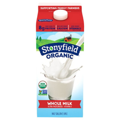 Stonyfield Organic Whole Milk Half Gallon - 1.89 L