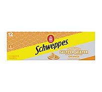 Schweppes Seltzer Water Orange - 12-12 FZ