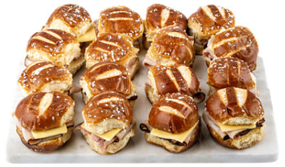 Pretzel Ham Sliders Tray - Each - Image 1