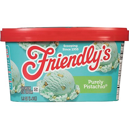 Friendly's Rich and Creamy  Purely Pistachio Ice Cream - 1.5 Quart - Image 1