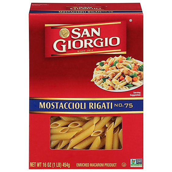 San Giorgio Pasta Mostaccioli Rigati - 16 Oz