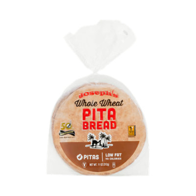 Joseph's Whole Wheat Pita Bread 4 Count - 11 OZ - Image 1