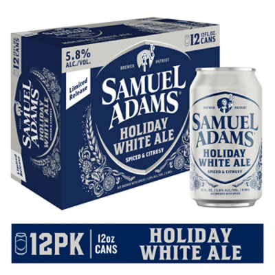 Samuel Adams Holiday White Ale Seasonal Beer Cans - 12-12 Fl. Oz. - Image 1