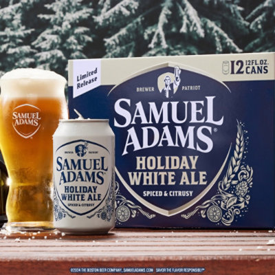 Samuel Adams Holiday White Ale Seasonal Beer Cans - 12-12 Fl. Oz. - Image 5