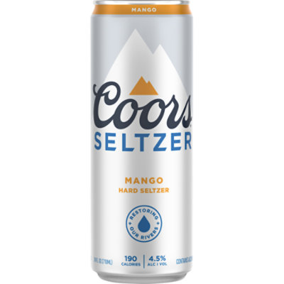 Coors Hard Seltzer Mango Hard Seltzer Hard Seltzer 4.5% ABV Can - 24 Fl. Oz. - Image 1