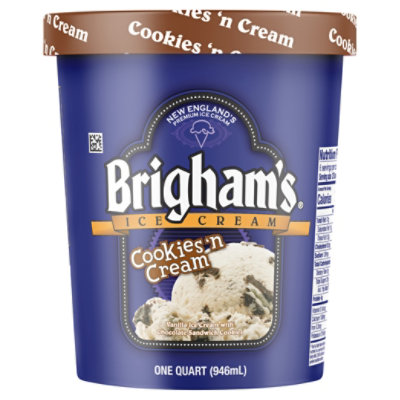 Brigham's Cookies And Cream Ice Cream - 1 Quart - Image 3