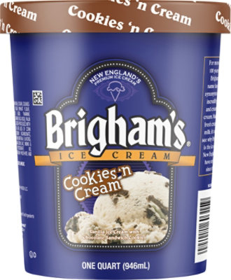 Brigham's Cookies And Cream Ice Cream - 1 Quart - Image 6