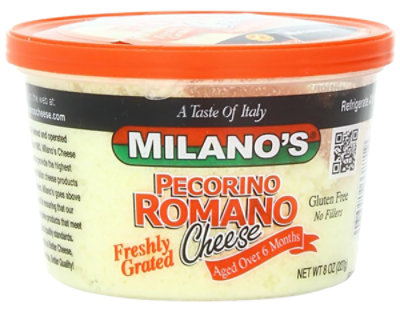 Milano Grated Pecorino Romano - 8 OZ - Image 1