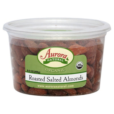 Aurora Org Almonds Salted - 9.5 OZ - Image 1