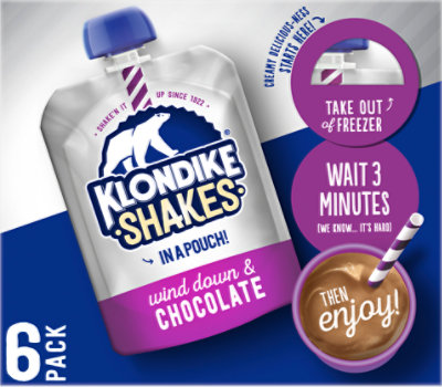 Klondike Wind Down & Chocolate Frozen Dairy Dessert Shake - 6-4.7 Fl. Oz.