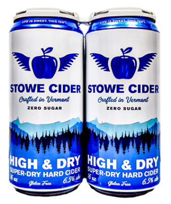 Stowe Cider Apple Dry N High - 4-16 FZ - Image 1