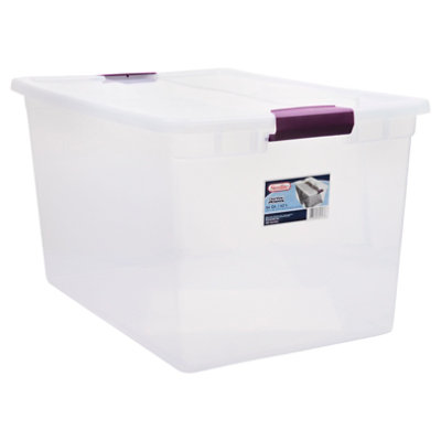 Ster Clear Storage Box Plum - EA - Image 1