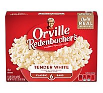Orville Redenbacher's Tender White Gourmet Microwave Popcorn Classic Bag - 6 Count