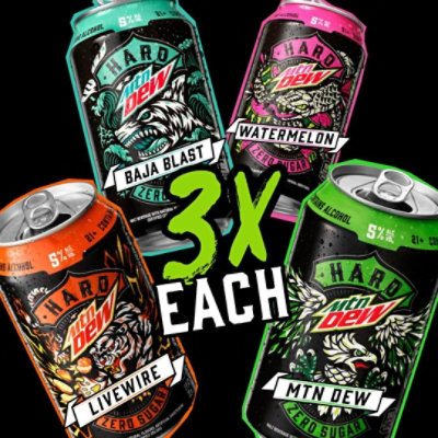 Hard Mountain Dew Classic Variety Pack - 12-12 Fl. Oz. - Image 6