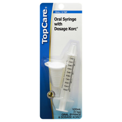 Top Care Oral Syringe With Bottle Adapter 10ml - Each - Image 1