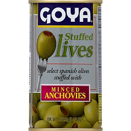 Goya Olives Stuffed W/anchovy - 5.25 OZ - Image 2