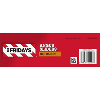 TGI Fridays BBQ Bacon Angus Cheeseburger Sliders Frozen Snacks Box - 4 Count - Image 7