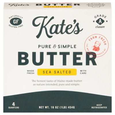 Kates Sea Salted Butter 4 Quarters 16 Oz - 16 OZ - Image 1