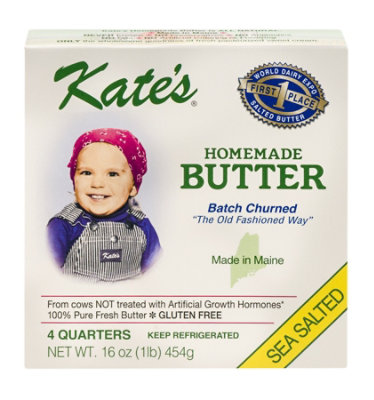 Kates Sea Salted Butter 4 Quarters 16 Oz - 16 OZ - Image 5