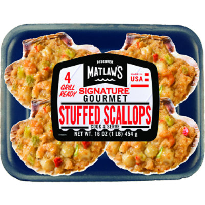 Matlaws Gourmet Stuffed Scallops - 16 OZ