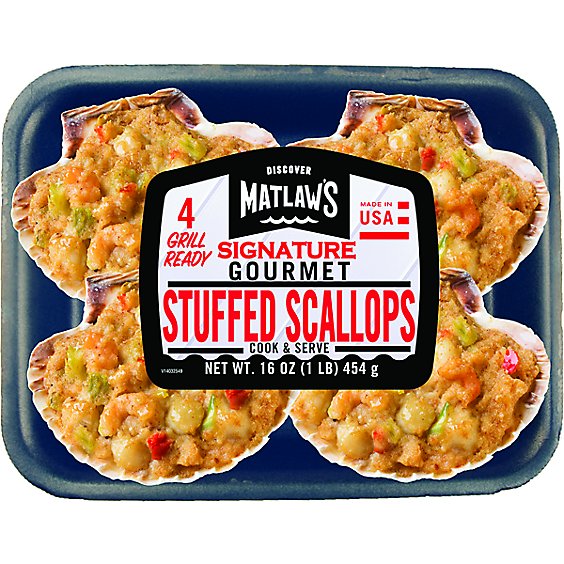 Matlaws Gourmet Stuffed Scallops - 16 OZ