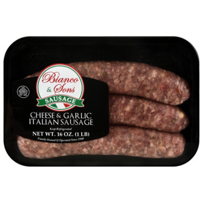 Bianco & Sons Cheese & Garlic Pork Sausage Links - 16 OZ - Image 2