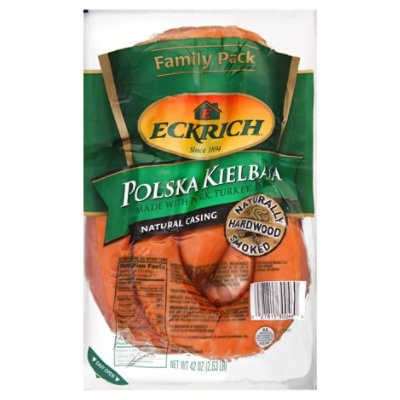 Eckrich Natural Casing Polska Kielbasa Smoked Sausage Rope - 39 Oz - Image 1