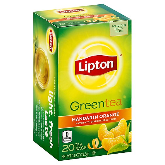 Lipton Green Tea Mandarin Orange - 20 CT