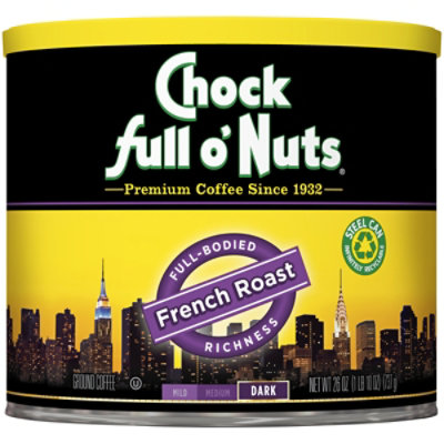 Chock full o Nuts Ground French Roast Coffee Caffeine Foil Bag - 26 OZ - Image 6