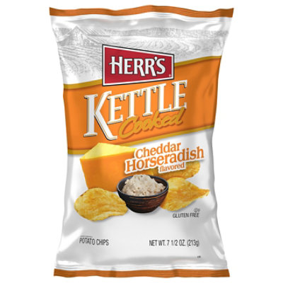 Herrs Cheddar Horseradish Kettle Chips - 7.5 OZ - Image 3