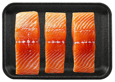 Fishermans Net Service Case Fresh Raw Atlantic Salmon Fillet Value Pack - 2 lb - Image 1