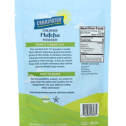 Carrington Farms Powdered Matcha Tea - 10 Oz - Image 4