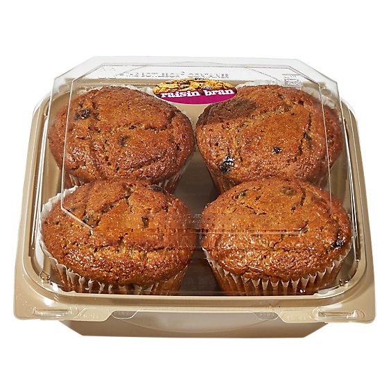 Muffins Muffins Raisin Bran 4ct - EA