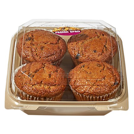 Muffins Muffins Raisin Bran 4ct - EA - Image 1