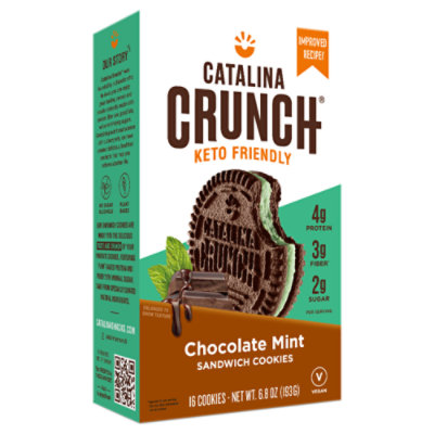 Catalina Crunch Chocolate Mint Keto Sandwich Cookies - 6.8 Oz - Image 1