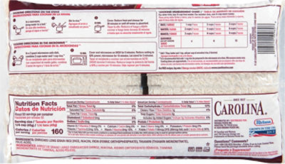 Carolina White Rice Extra Long Grain In Bag - 5 Lb - Image 6