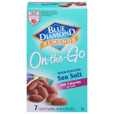 Blue Diamond Almonds On The Go Oven Roasted Sea Salt 100 Calories - 7-0.6 Oz - Image 3