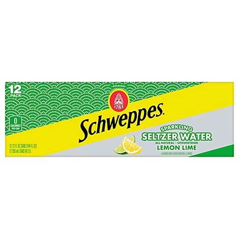 Schweppes Sparkling Water Lemon Lime - 12-12 FZ