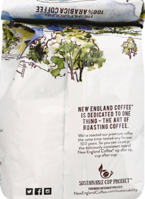 New England Coffee Ground French Vanilla Decaf Foil Bag - 10 OZ - Image 2