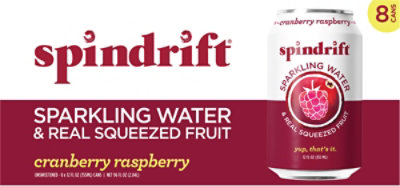 Spindrift Cranberry Raspberry Sparkling Water - 8-12 FZ - Image 6