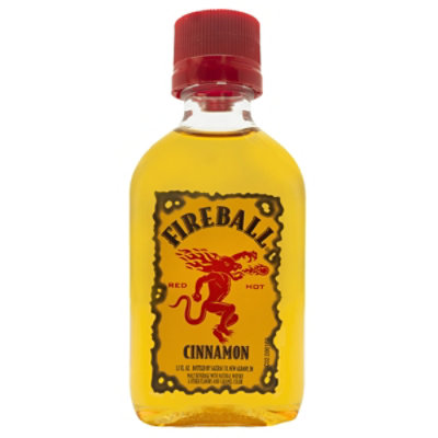 Fireball Cinnamon Malt Beverage 33 Proof Plastic Bottle - 50 Ml - Image 1