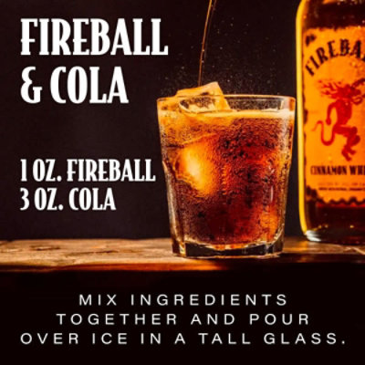 Fireball Cinnamon Malt Beverage 33 Proof Plastic Bottle - 50 Ml - Image 3